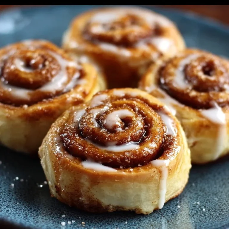 Fat-free Greek yogurt cinnamon rolls topped with cinnamon glaze