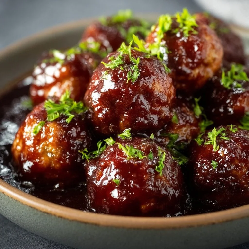 Honey BBQ Crockpot Meatballs