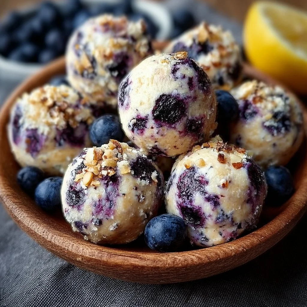 Lemon Blueberry Cottage Cheese Protein Bites