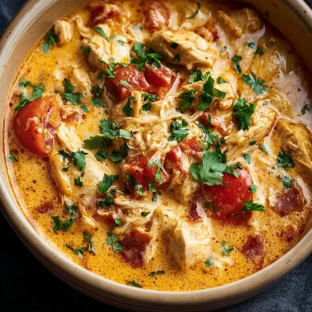 Quick Crockpot Queso Chicken