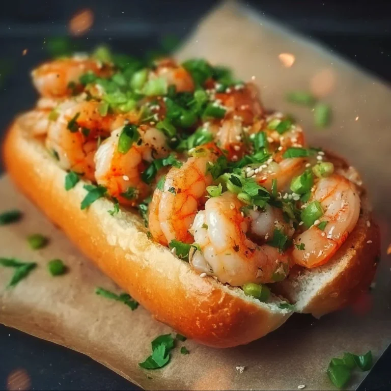 Succulent shrimp roll served in a soft roll with fresh ingredients