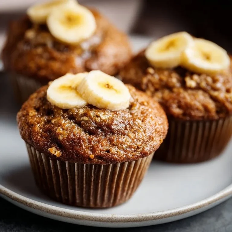 Freshly baked banana protein muffins with a healthy twist