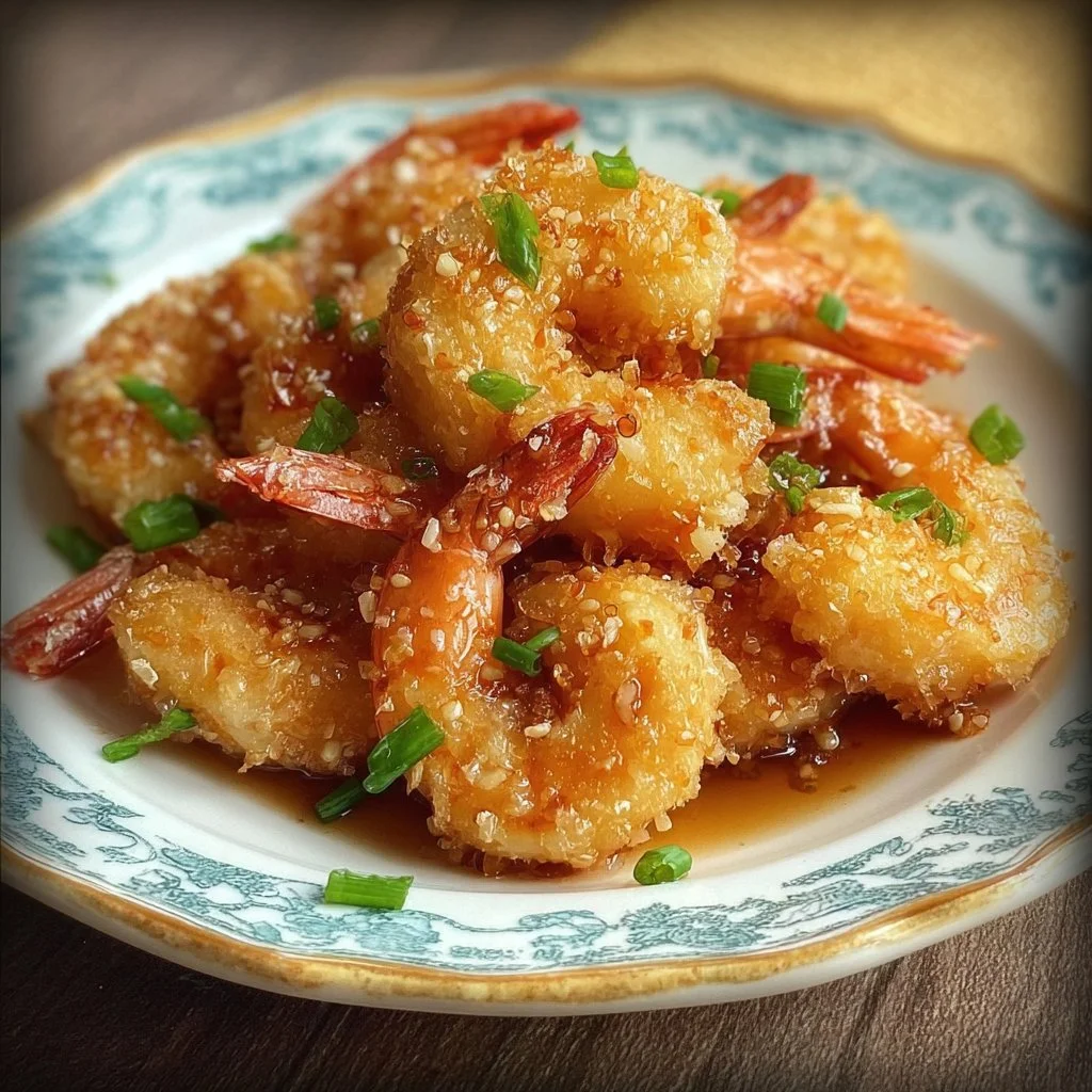 Delicious plate of Chinese coconut shrimp served with dipping sauce