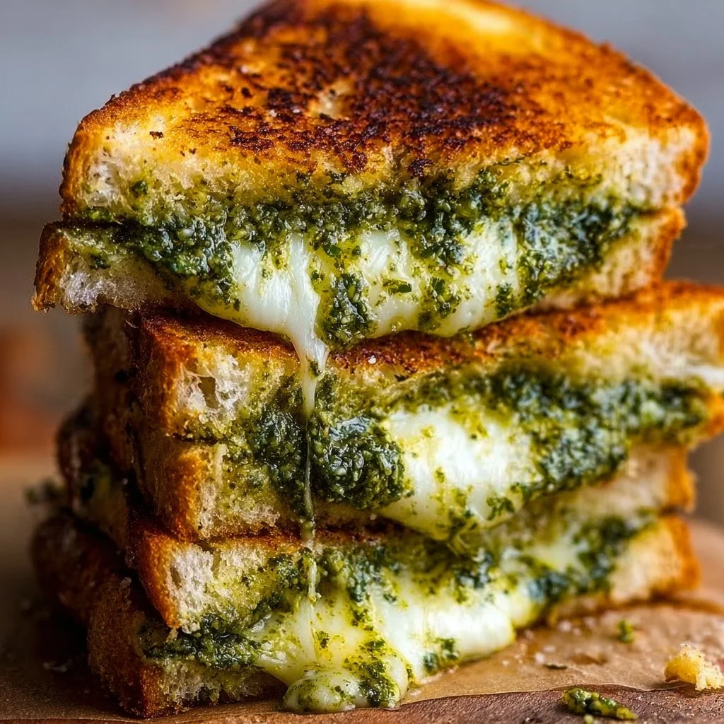 Best Pesto Grilled Cheese