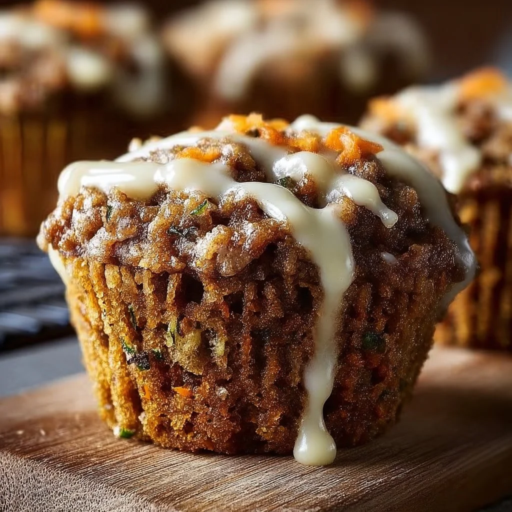 Carrot Cake Zucchini Muffins