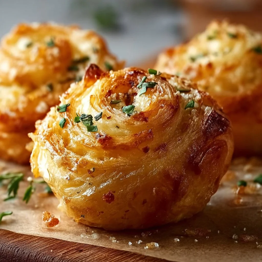 Cheesy Garlic Cruffins