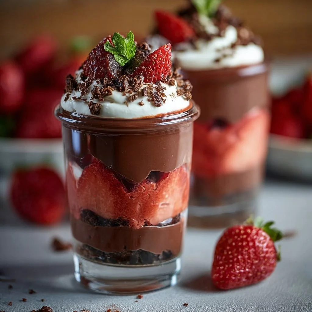 Chocolate Strawberry Parfaits