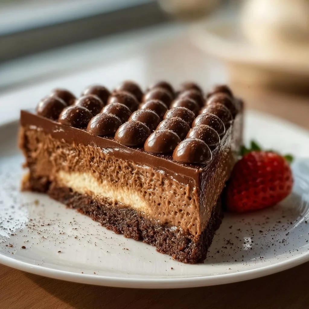 Decadent chocolate tart with a smooth filling and a golden crust