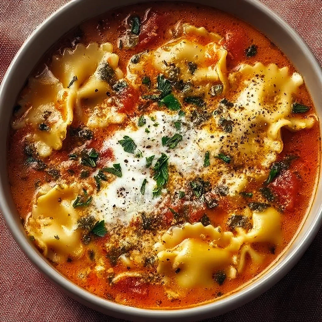 Creamy Vegetarian Lasagna Soup