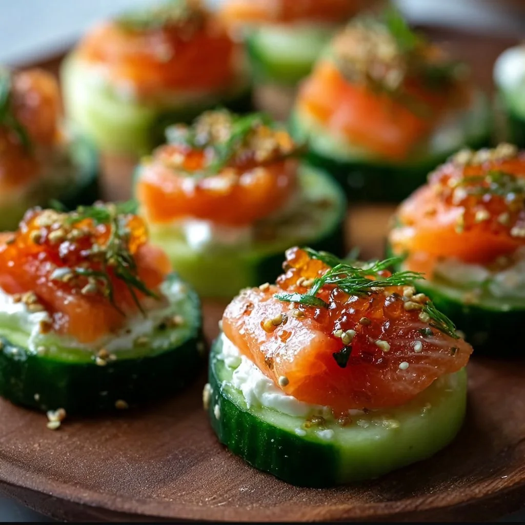 Cucumber Smoked Salmon Bites