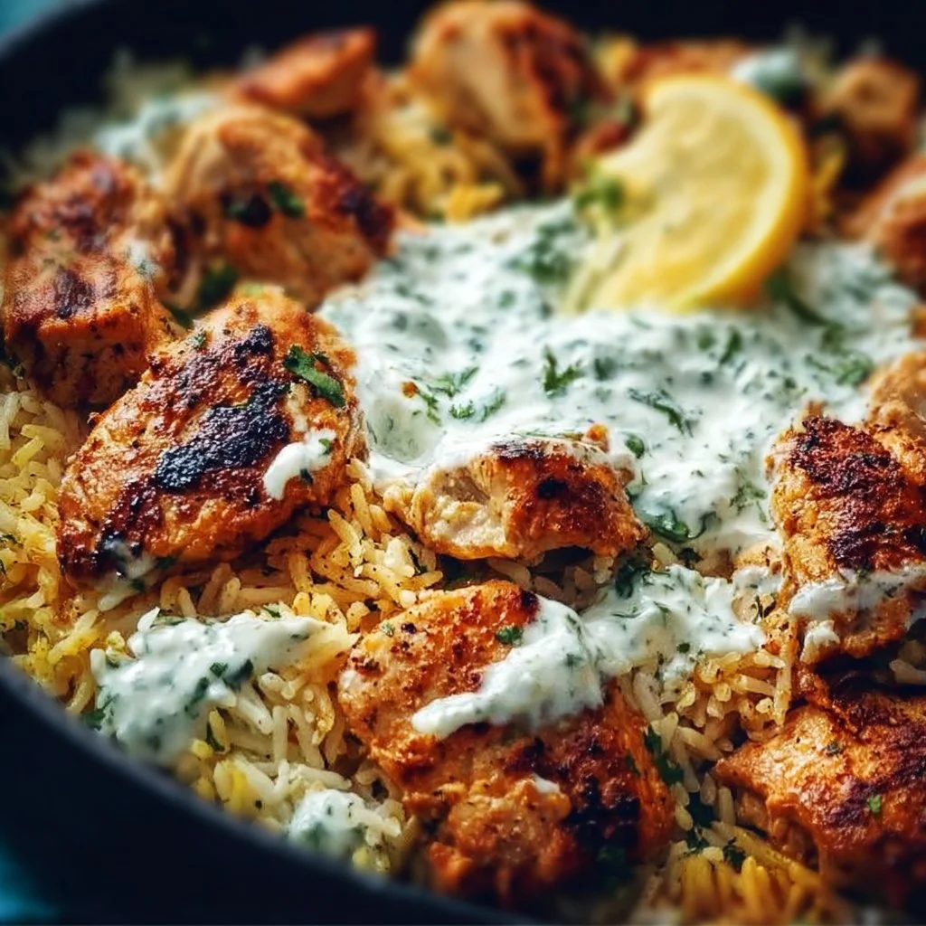 Dump and Bake Chicken Tzatziki Rice