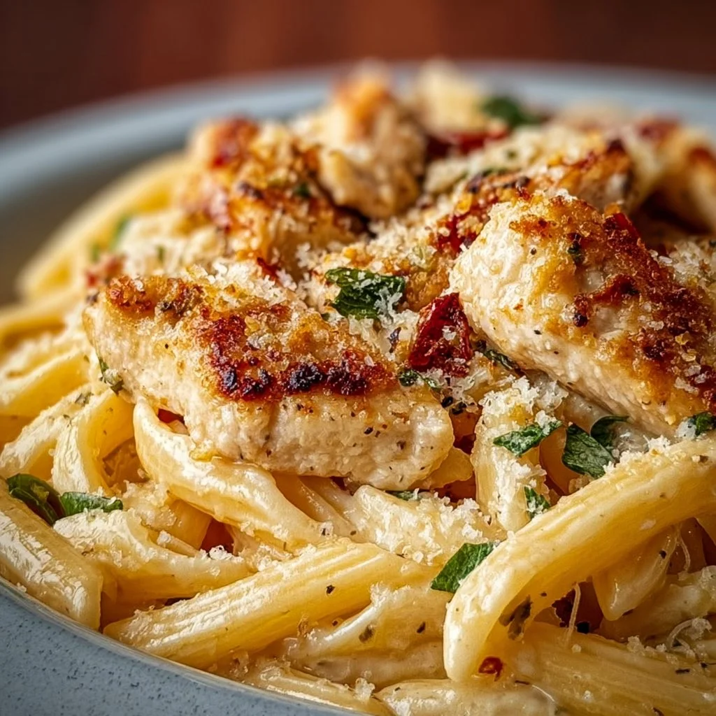 Easy Garlic Parmesan Chicken Pasta