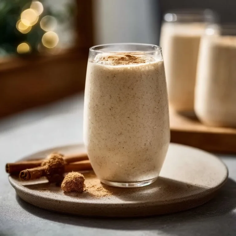 Easy Snickerdoodle Protein Shake recipe with cinnamon and protein powder