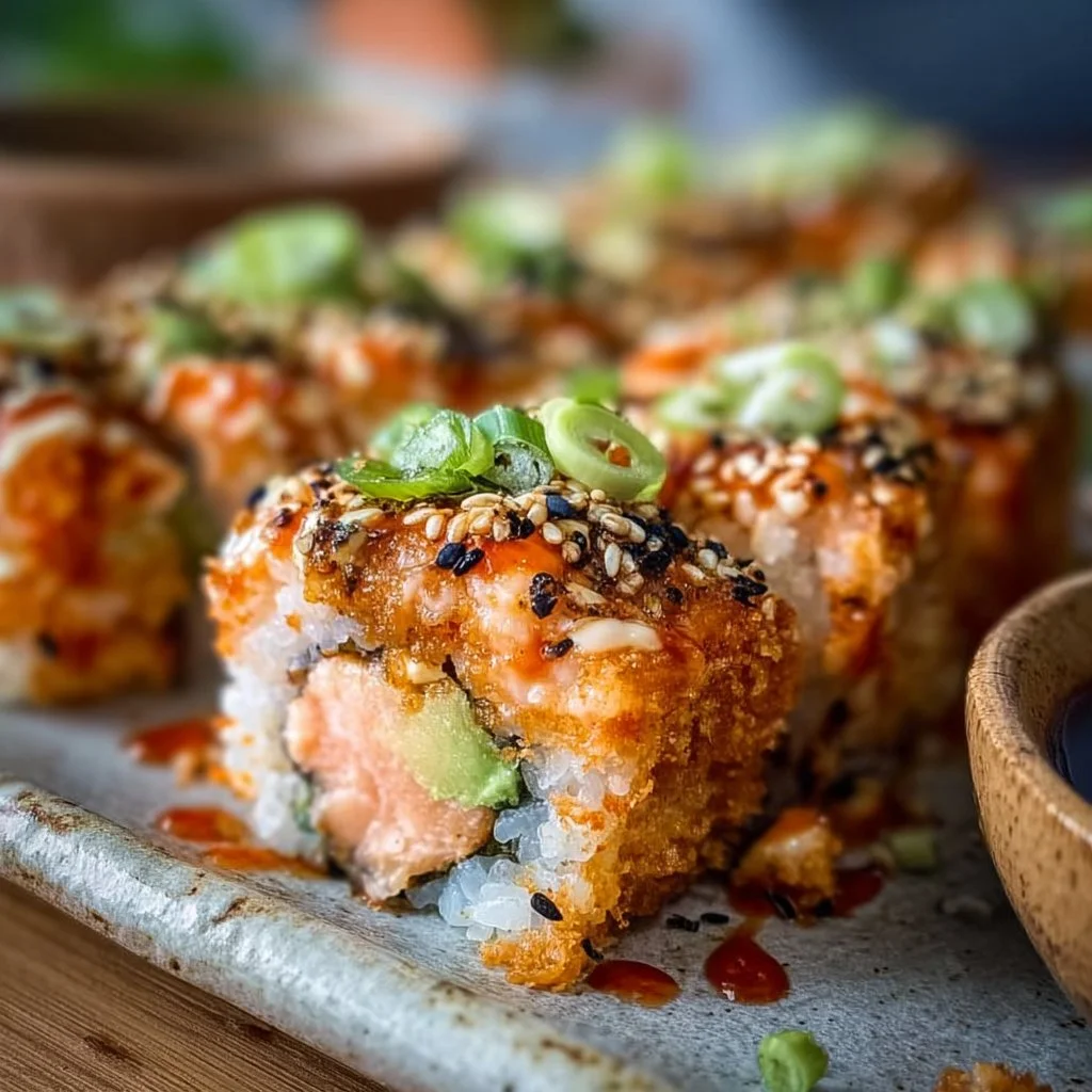 Easy Spicy Salmon Sushi Bake