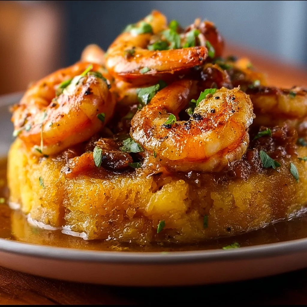 Garlic Shrimp Mofongo