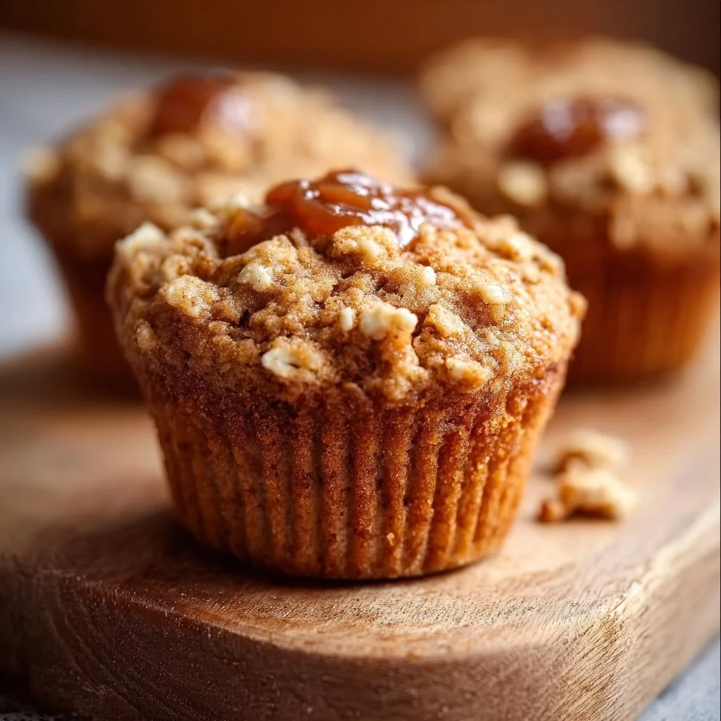 Healthy Apple Cinnamon Oat Muffins