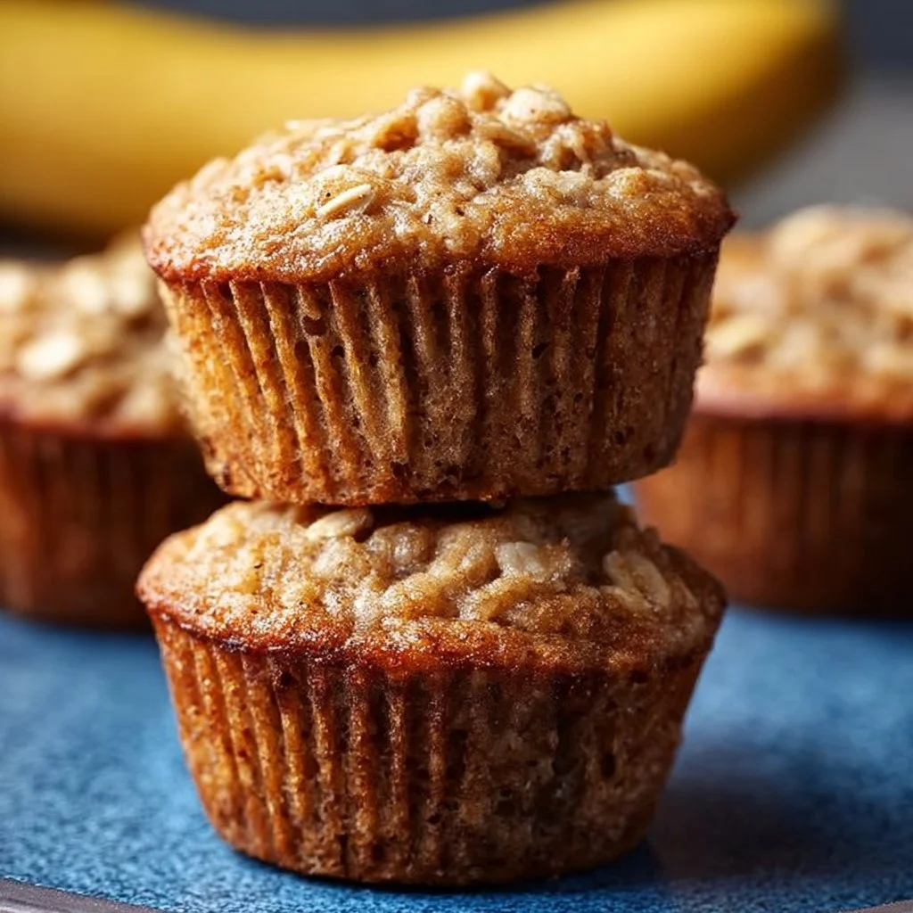 Healthy Banana Oatmeal Muffins