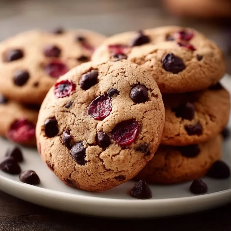Heavenly Maraschino Cherry Chocolate Chip Cookies on a baking tray