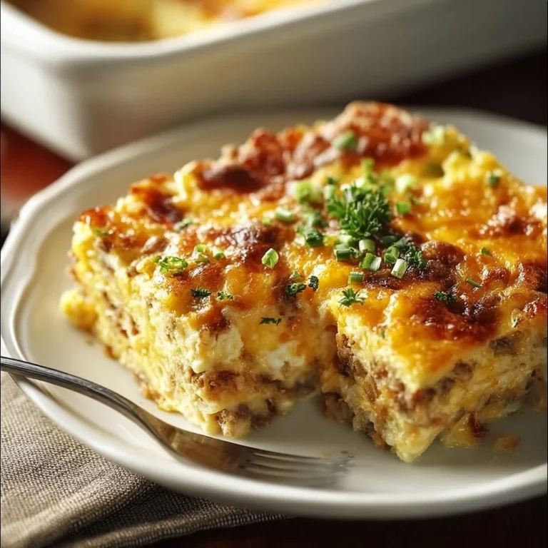 High Protein Egg Casserole topped with vegetables and cheese