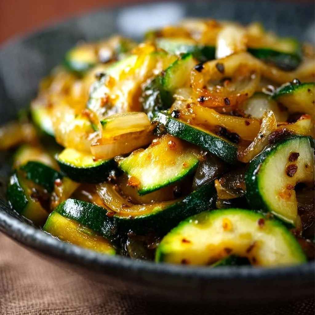 Japanese Zucchini & Onion Stir-Fry