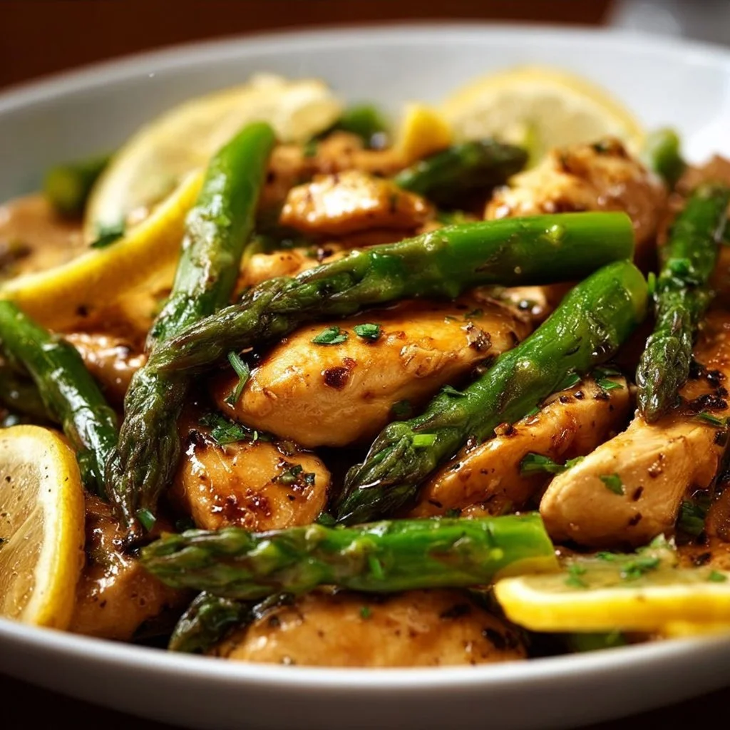 Lemon Chicken Asparagus Stir-Fry recipe with vibrant vegetables