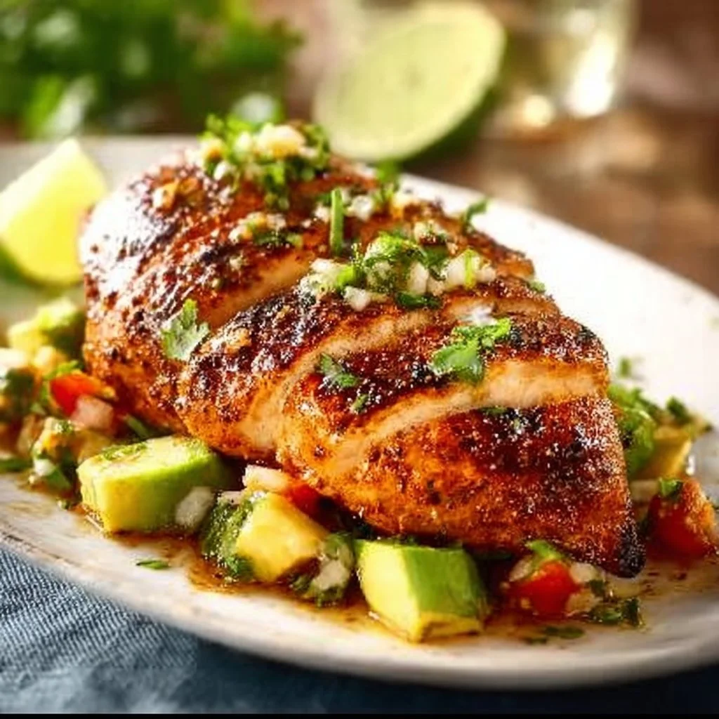 Delicious lime chicken dish served at a vibrant party setting.