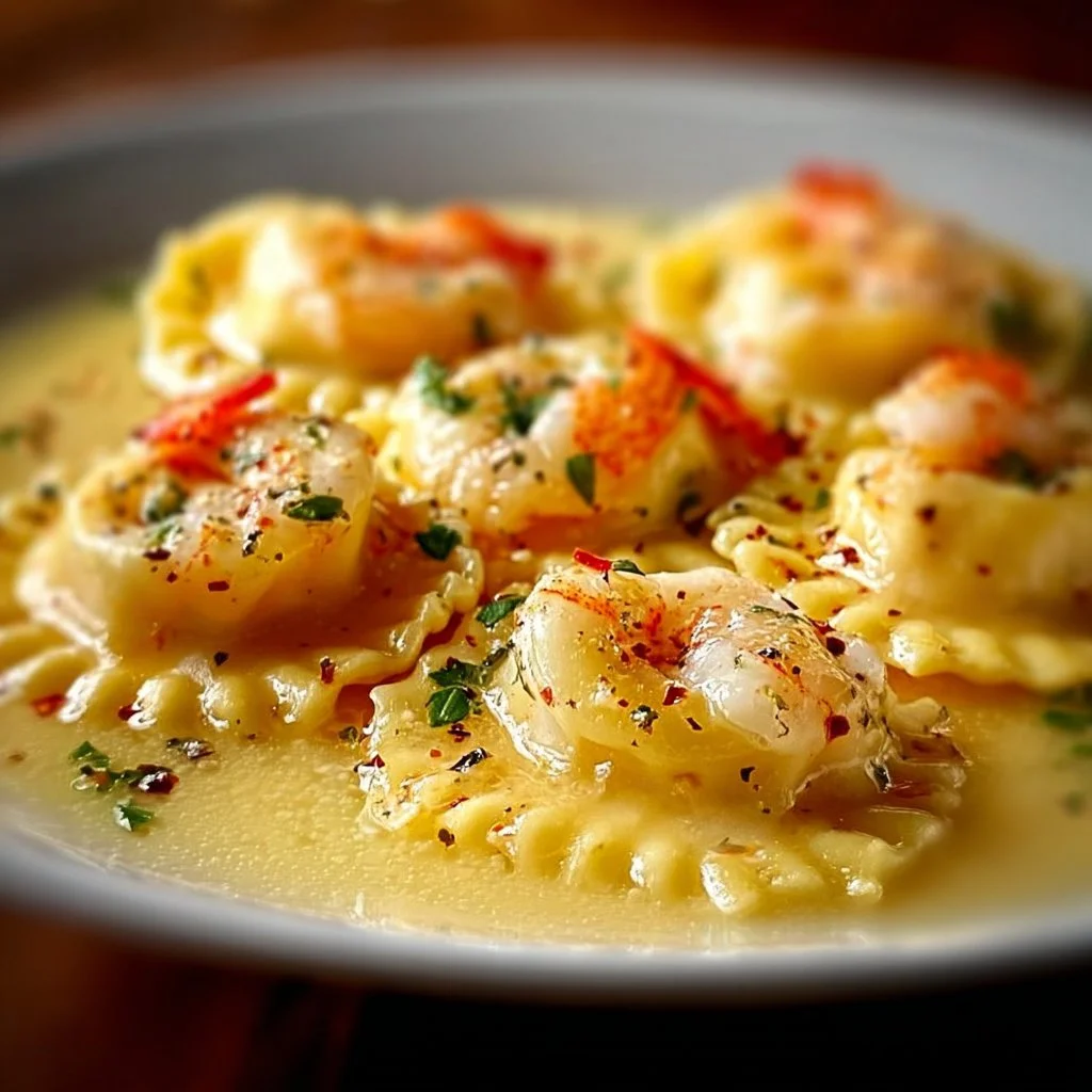 Lobster Ravioli in Lemon Butter Sauce