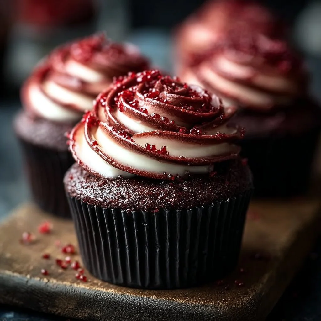 Midnight Rose Garden Cupcakes