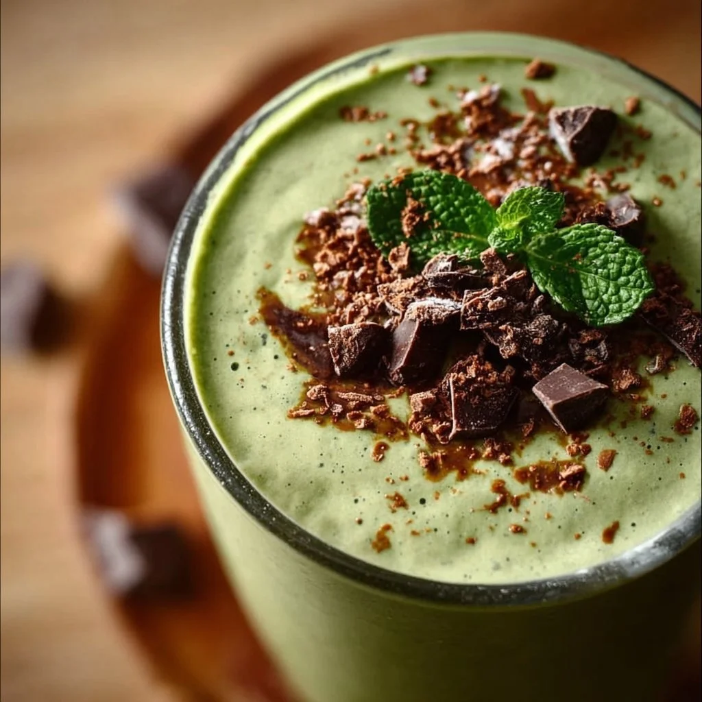 Mint Chocolate Green Protein Smoothie