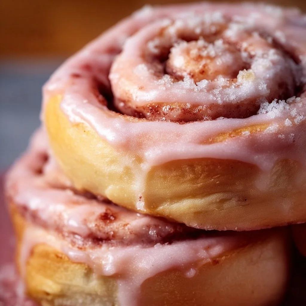 Pink Cinnamon Rolls