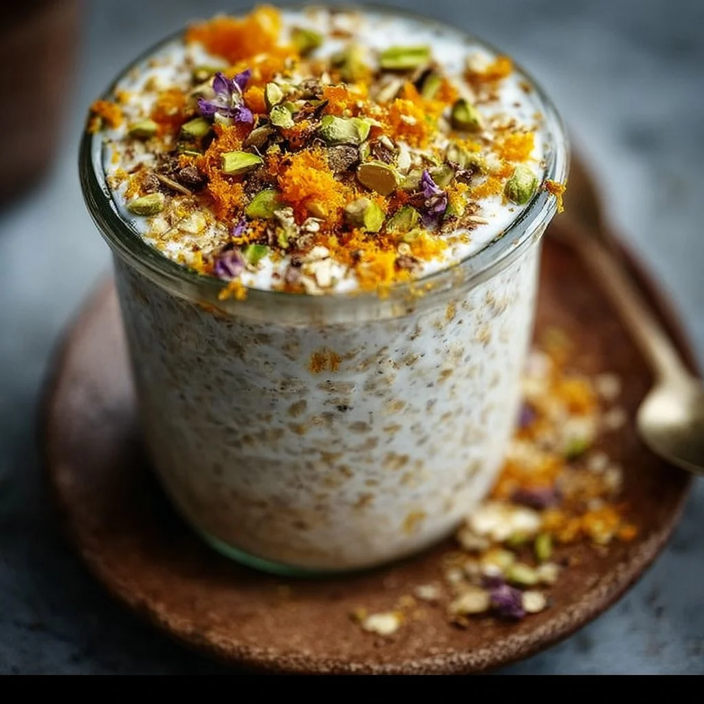 Pistachio Orange Blossom Overnight Oats