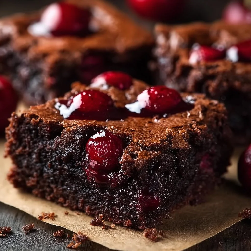 Roasted Cherry Brownies