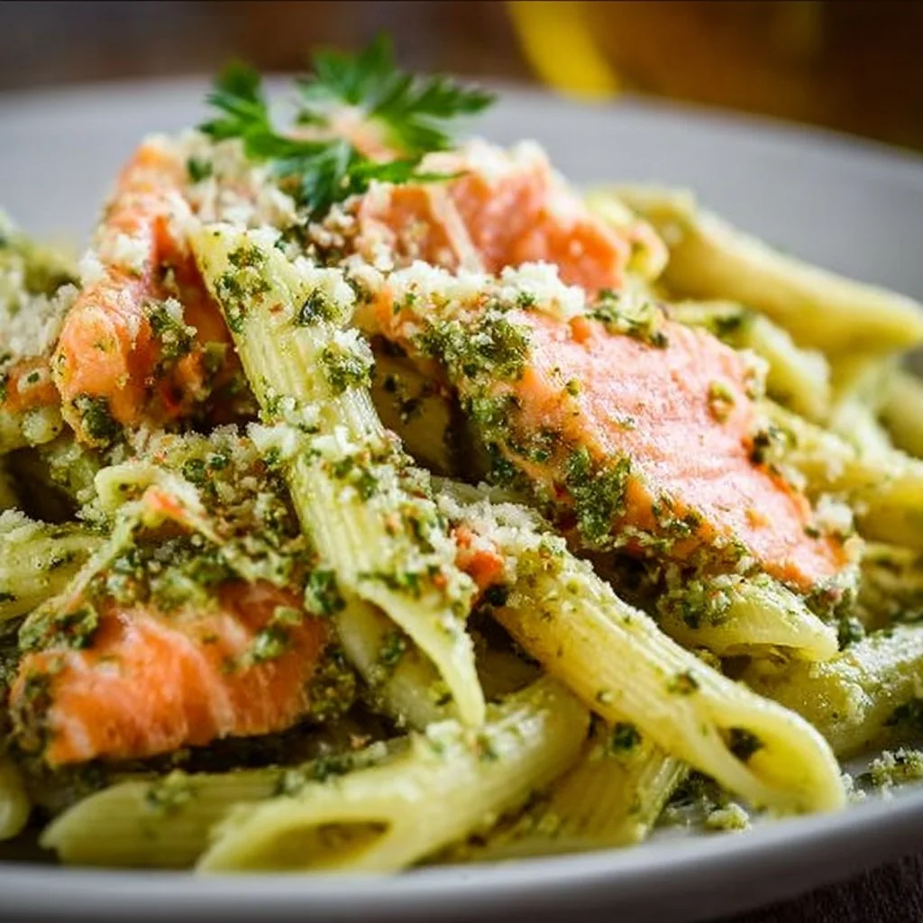 Salmon Pesto Pasta