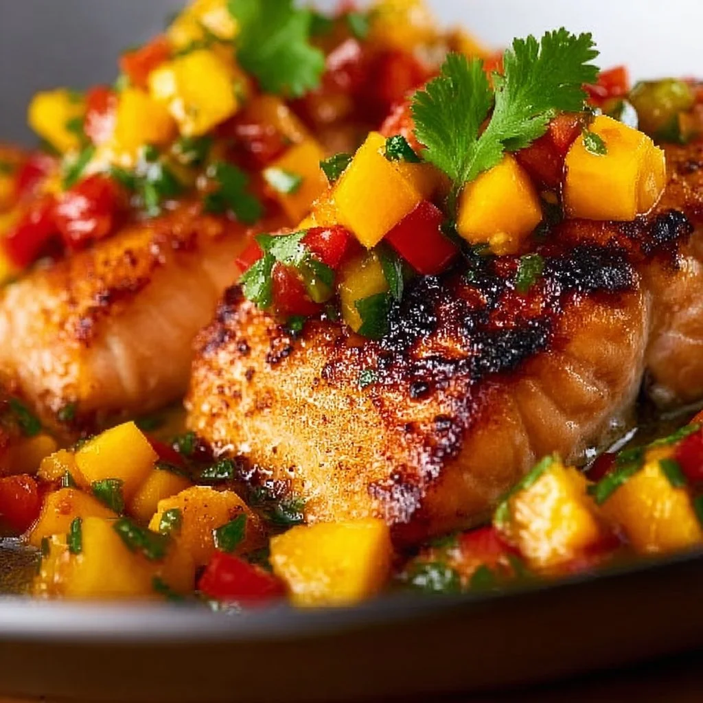 Salmon with Fresh Mango Salsa