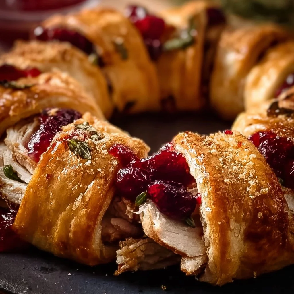 Savory Turkey and Cranberry Crescent Ring