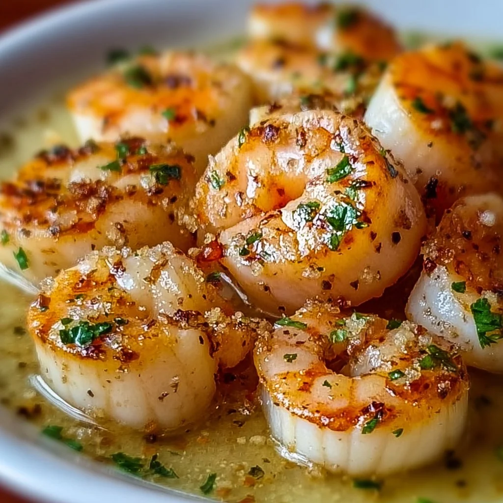 Scallops and Shrimp in Garlic Butter Sauce