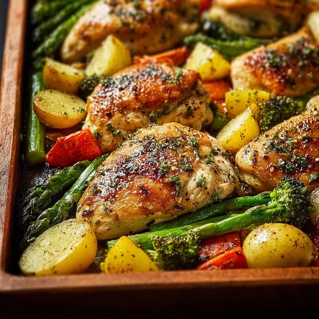 Sheet Pan Garlic Butter Chicken and Veggies