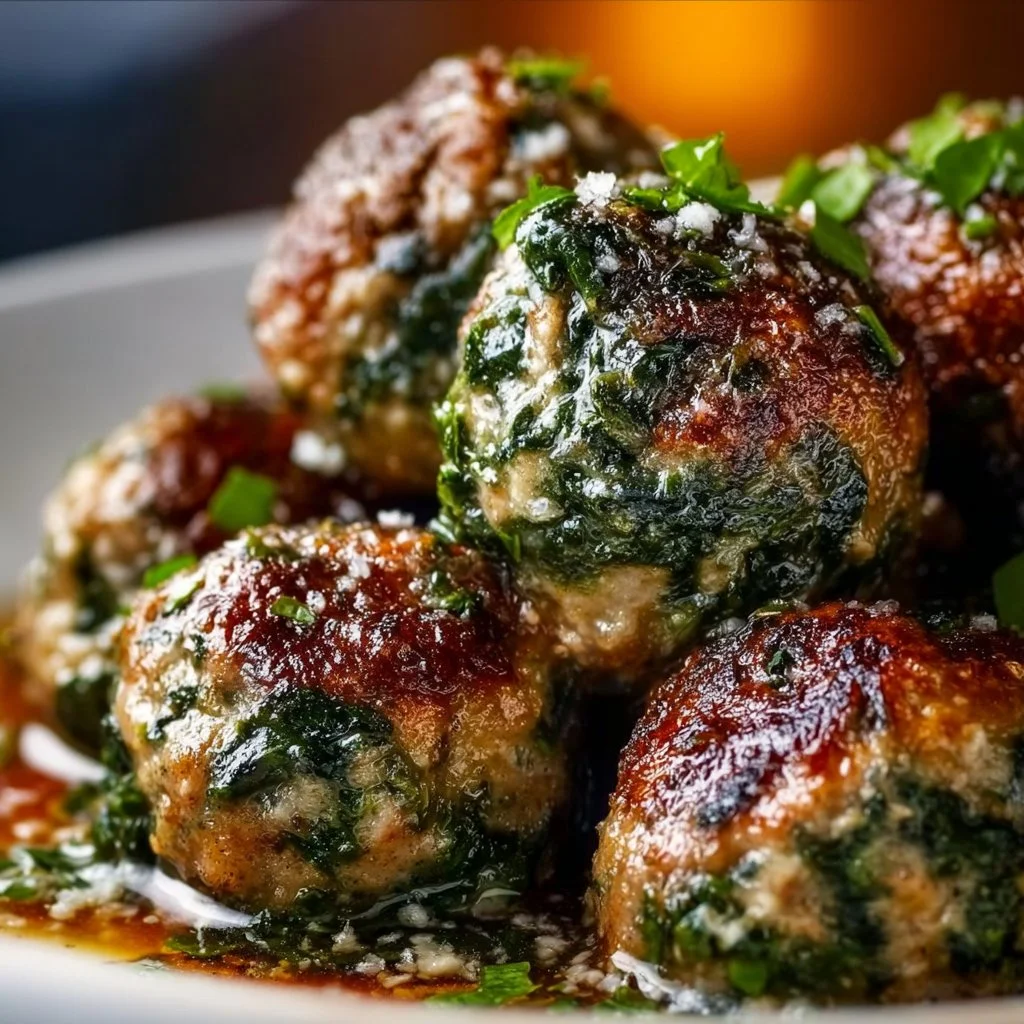 Spinach Garlic Meatballs