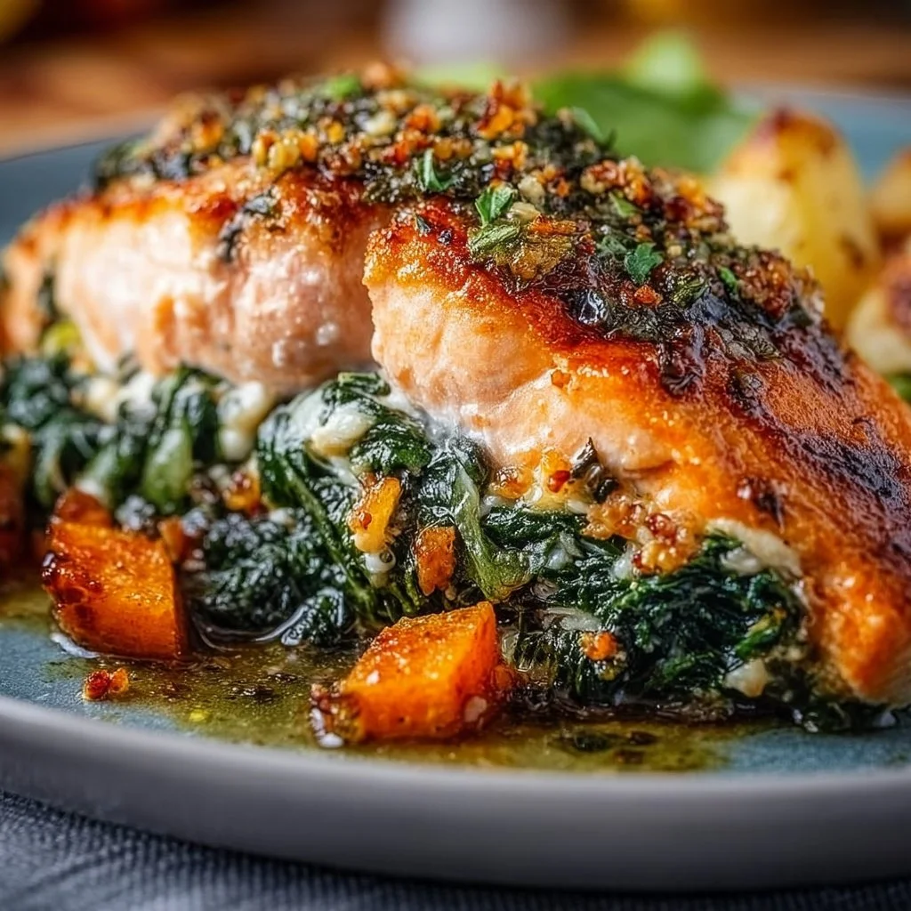 Spinach Stuffed Salmon