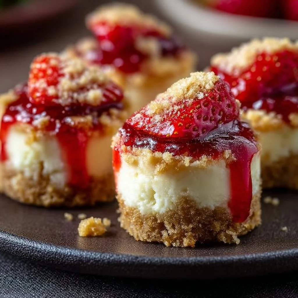 Strawberry Crunch Cheesecake Bites