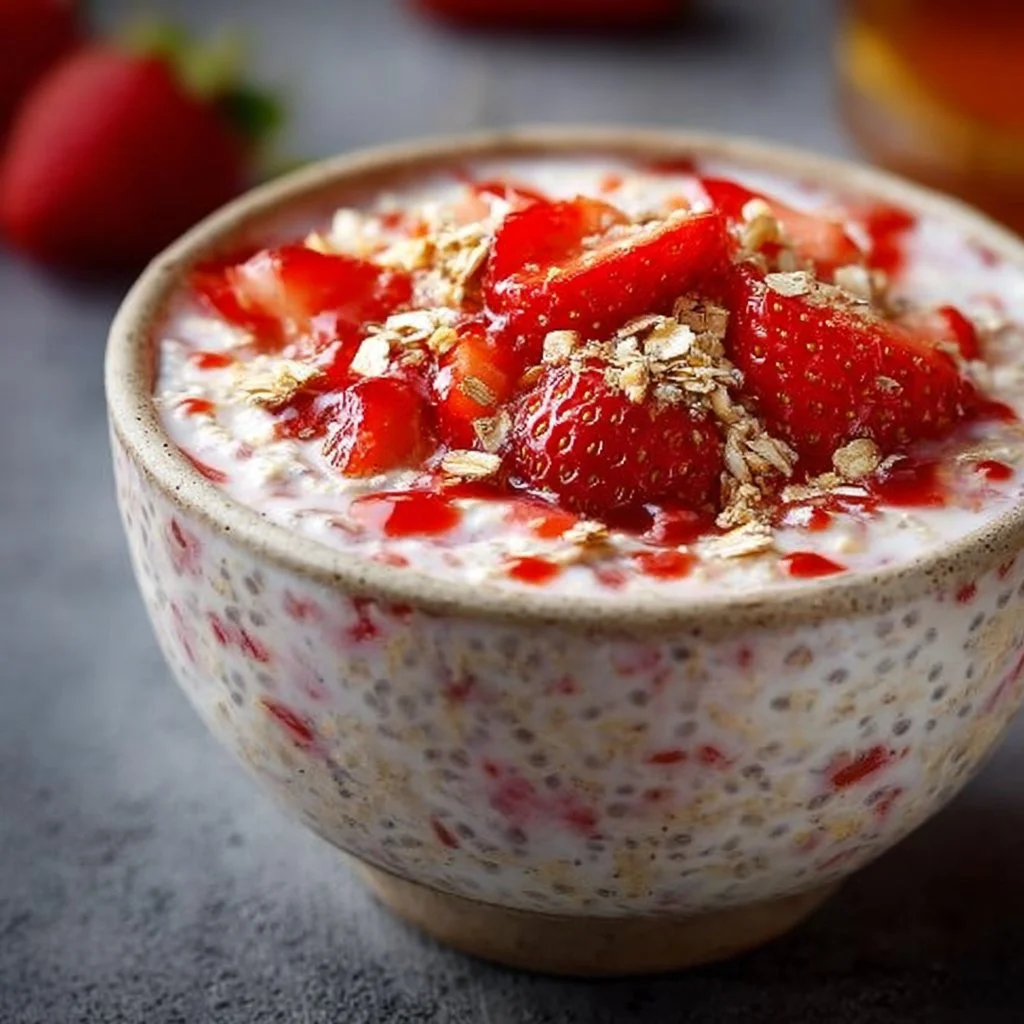 Strawberry Protein Overnight Oats