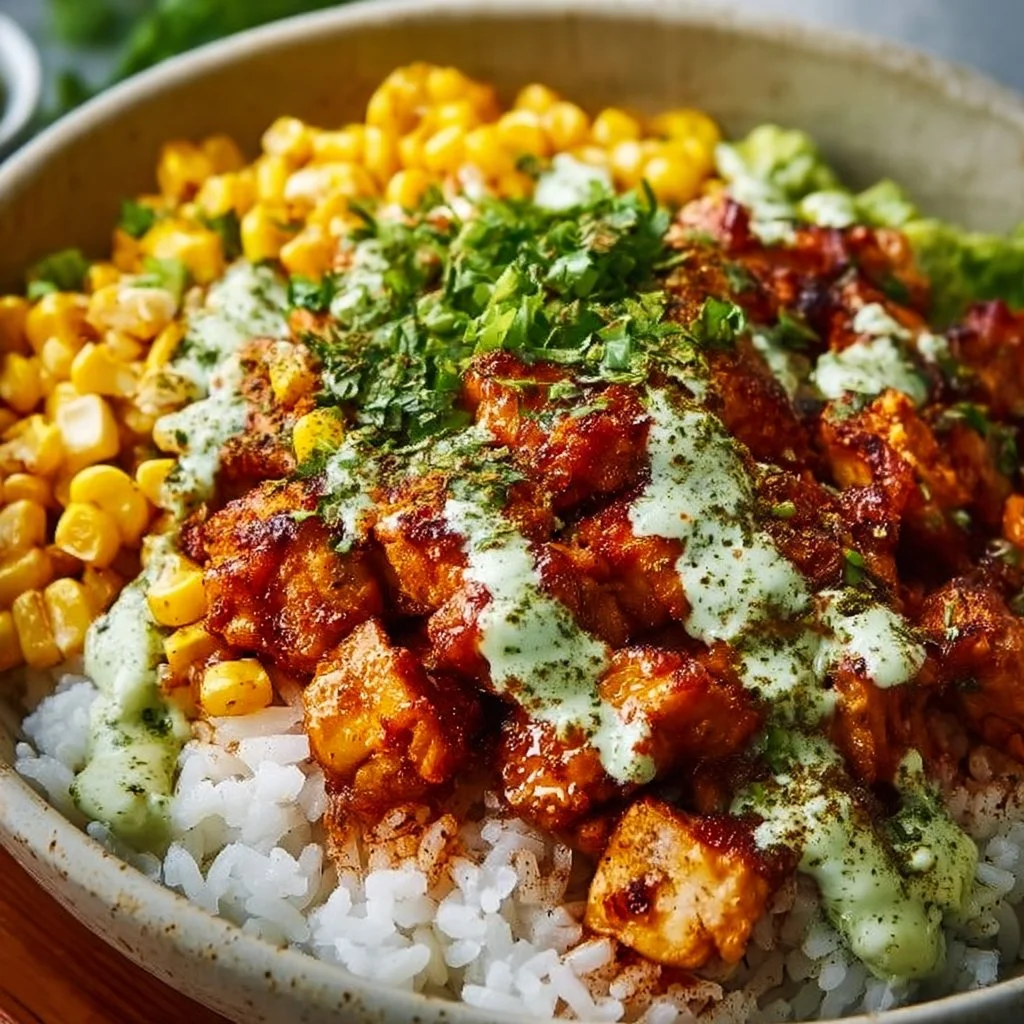 Street Corn Chicken Rice Bowl
