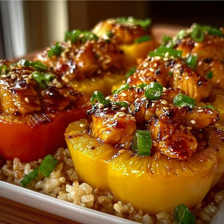 Delicious Teriyaki Pineapple Chicken and Rice Stuffed Peppers for a healthy meal