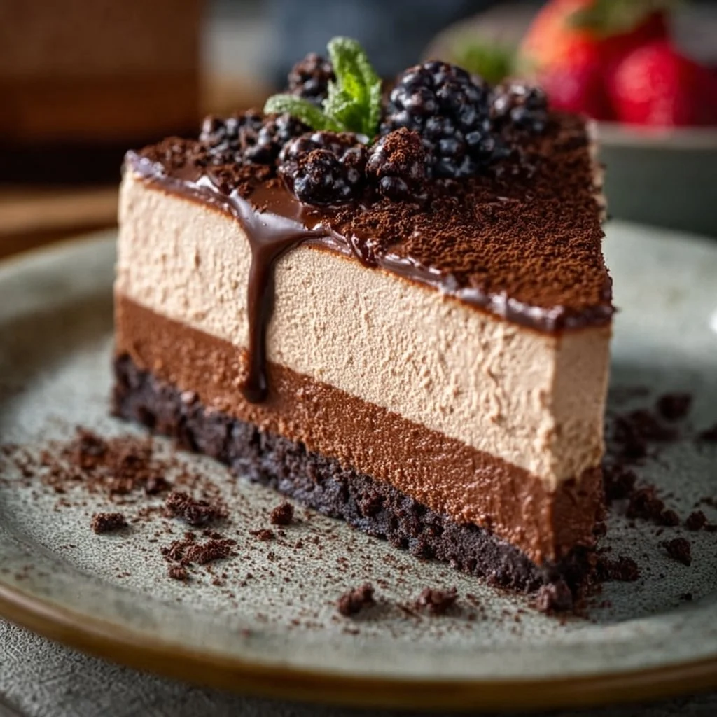 Triple Chocolate Mousse Torte