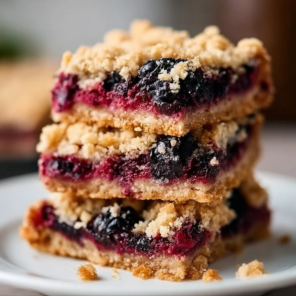 Delicious vegan berry crumble bars with fresh berries and a crumbly topping.
