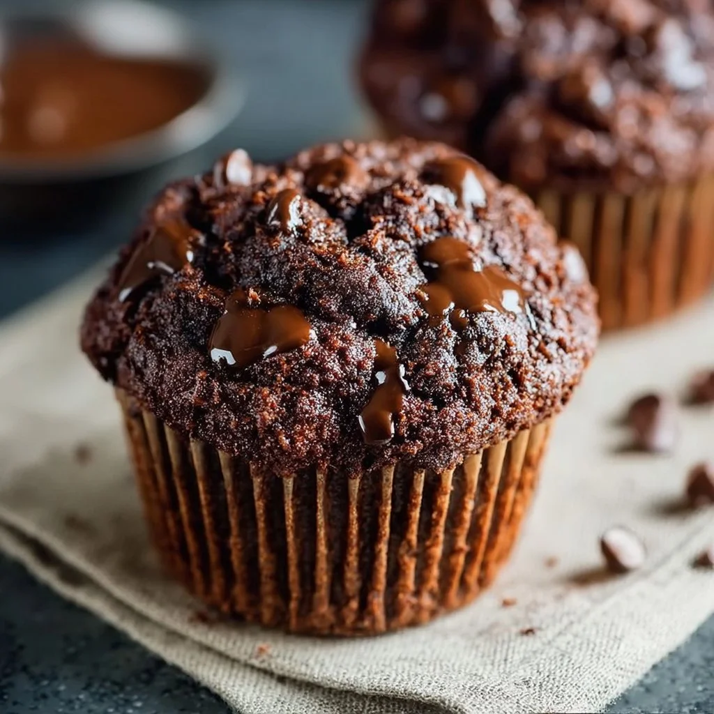 Veggie-Loaded Chocolate Muffins