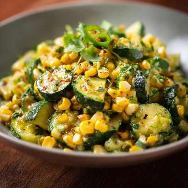 A bowl of zucchini and corn featuring little zucchinis fresh from the garden.