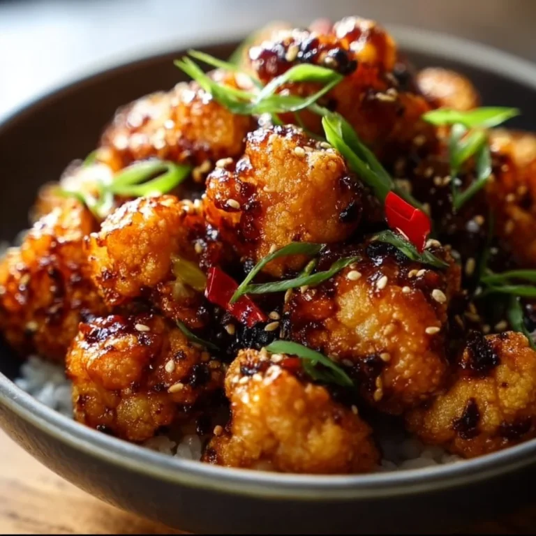 Air-fried Korean chili cauliflower served in a bowl