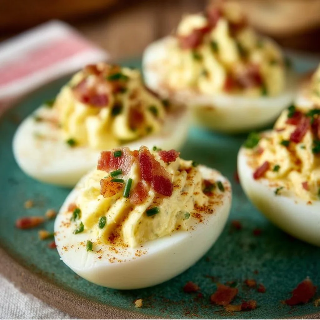 Bacon Cream Cheese Deviled Eggs