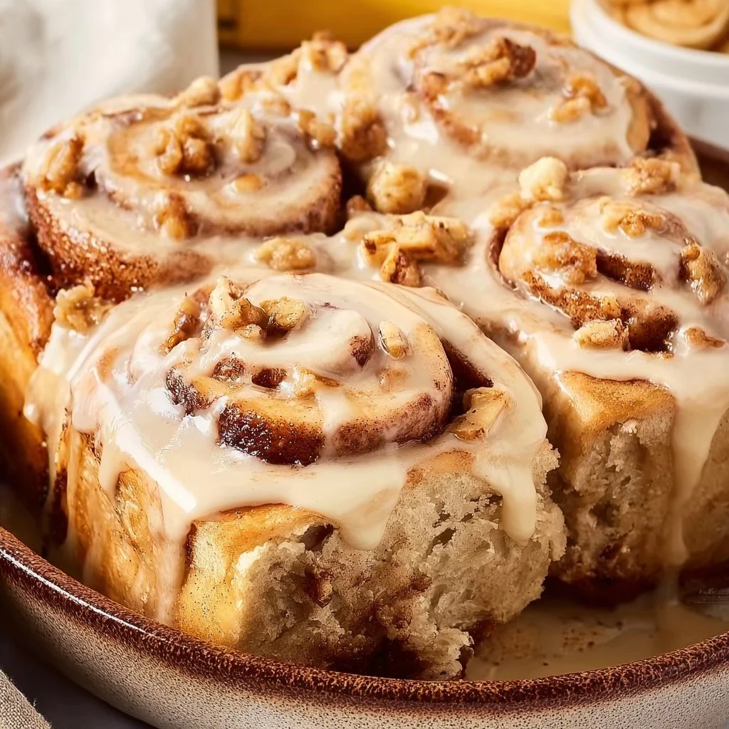 Banana Bread Cinnamon Rolls